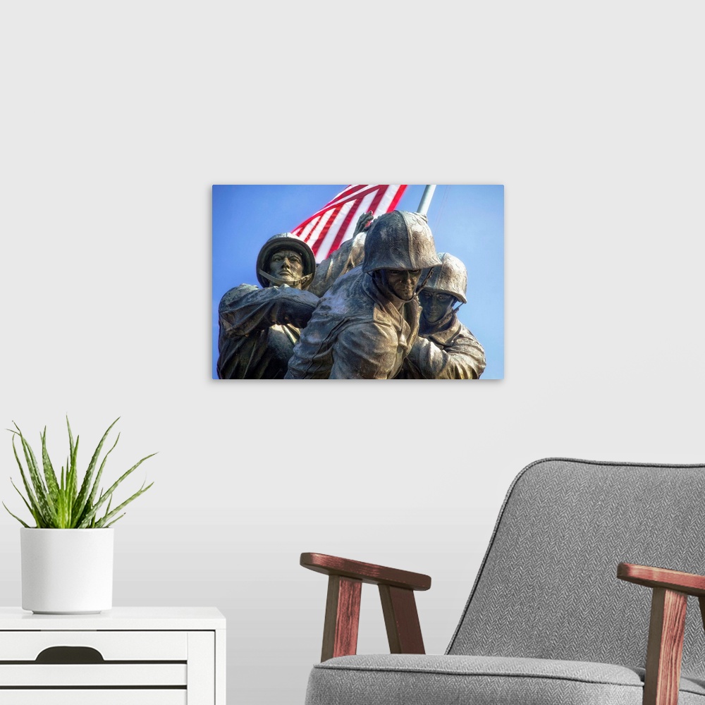 A modern room featuring Washington DC, Iwo Jima Memorial