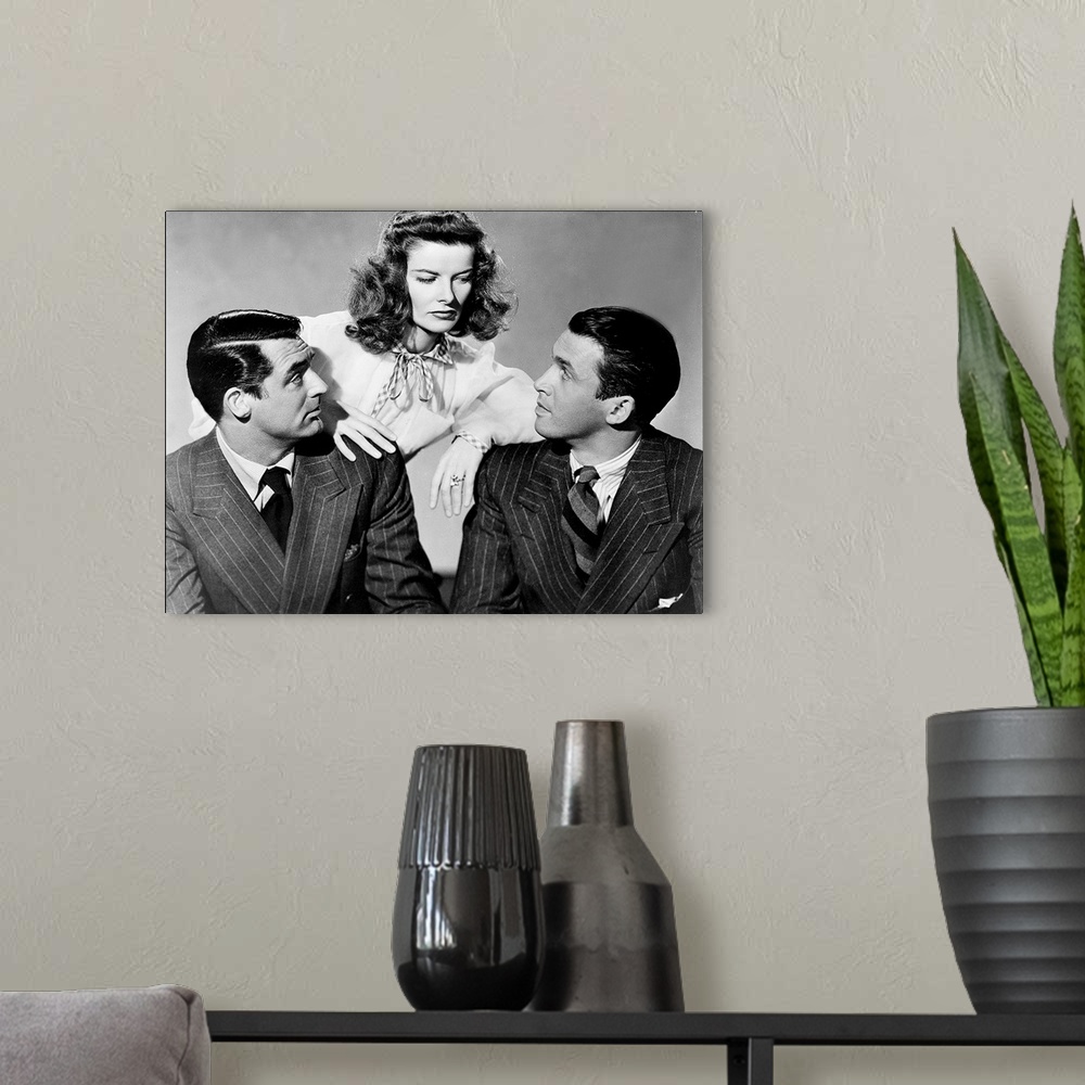 A modern room featuring THE PHILADELPHIA STORY, Cary Grant, Katharine Hepburn, James Stewart, 1940.