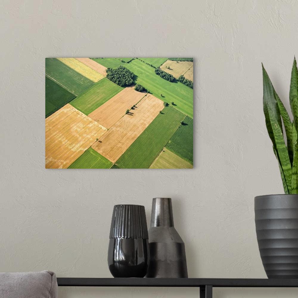 A modern room featuring Aerial View, Agricultural Fields