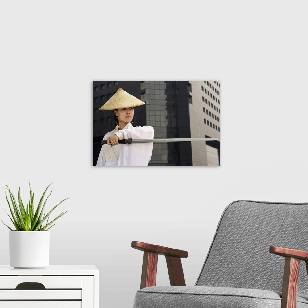 A modern room featuring Ancient Chinese Warrior Hero