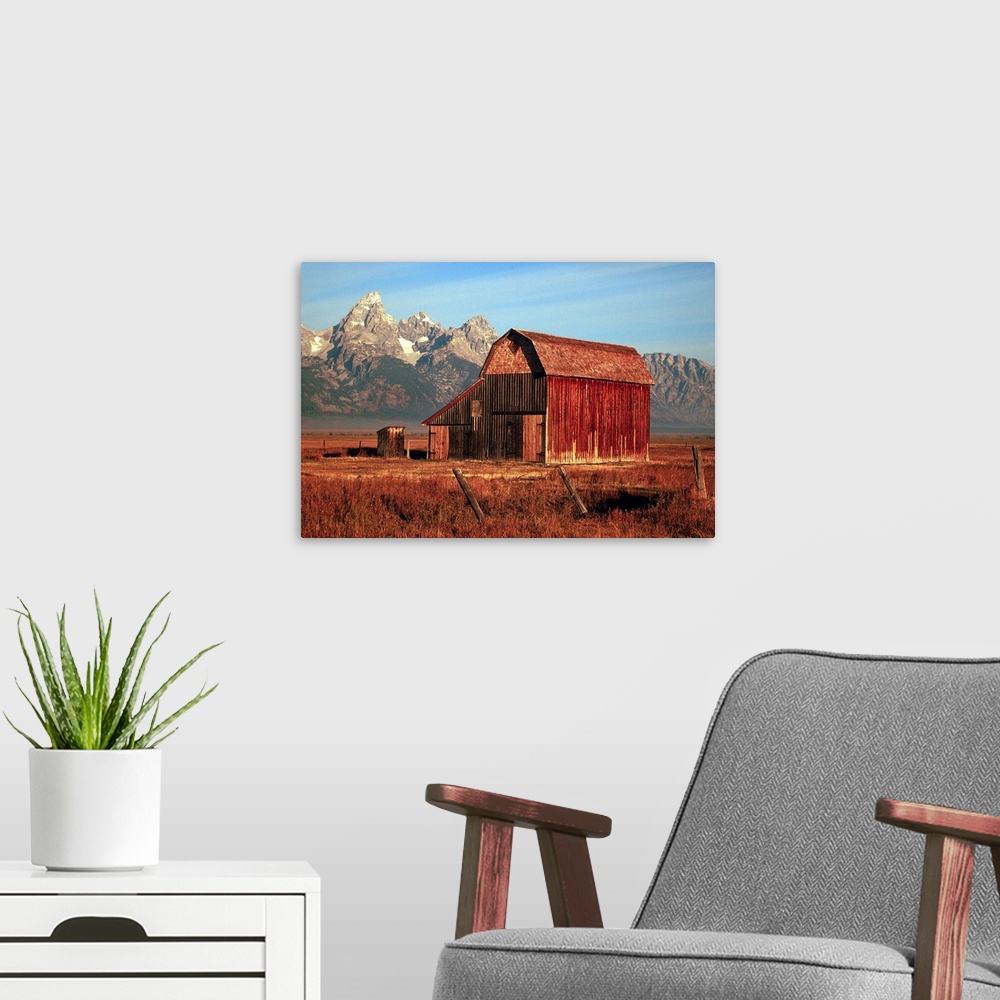 A modern room featuring Barn in Grand Teton National Park