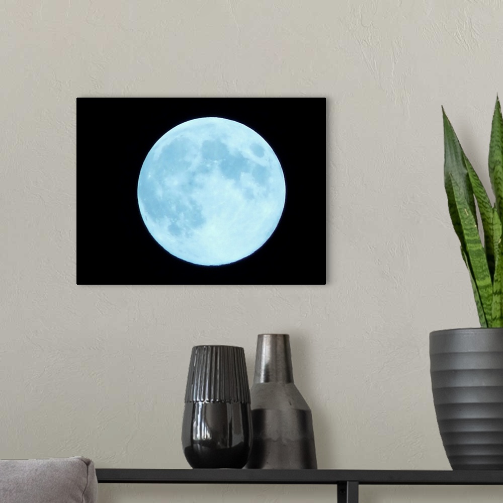 A modern room featuring Blue Moon