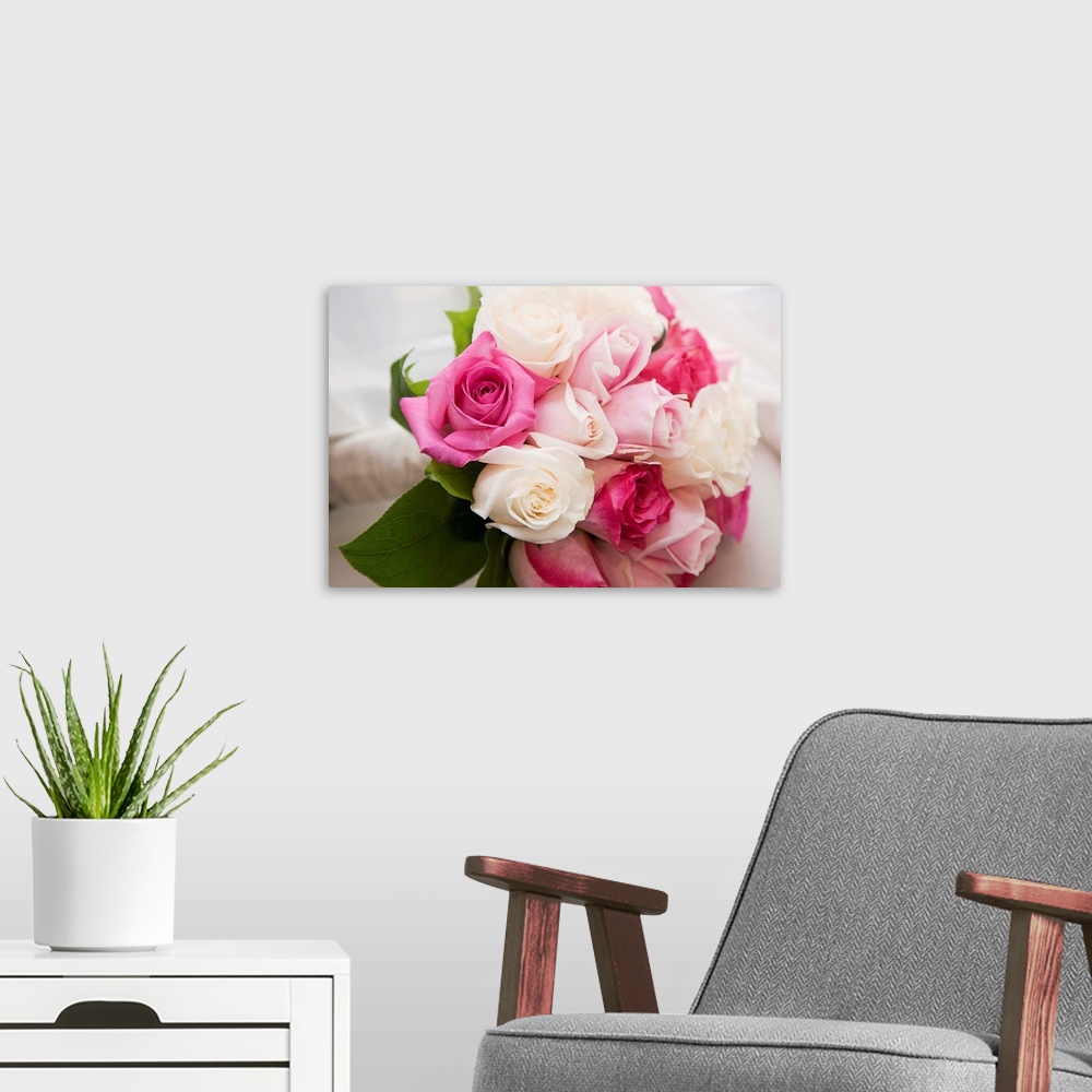 A modern room featuring Bouquet Of Roses