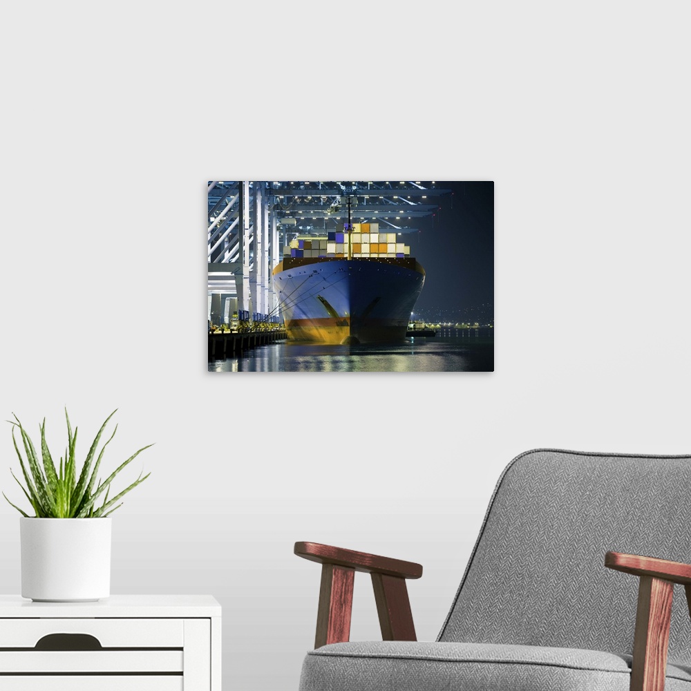 A modern room featuring Port of Los Angeles, California
