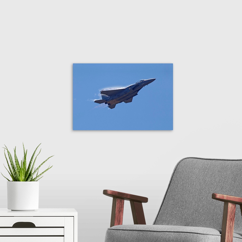 A modern room featuring F-15, USAF