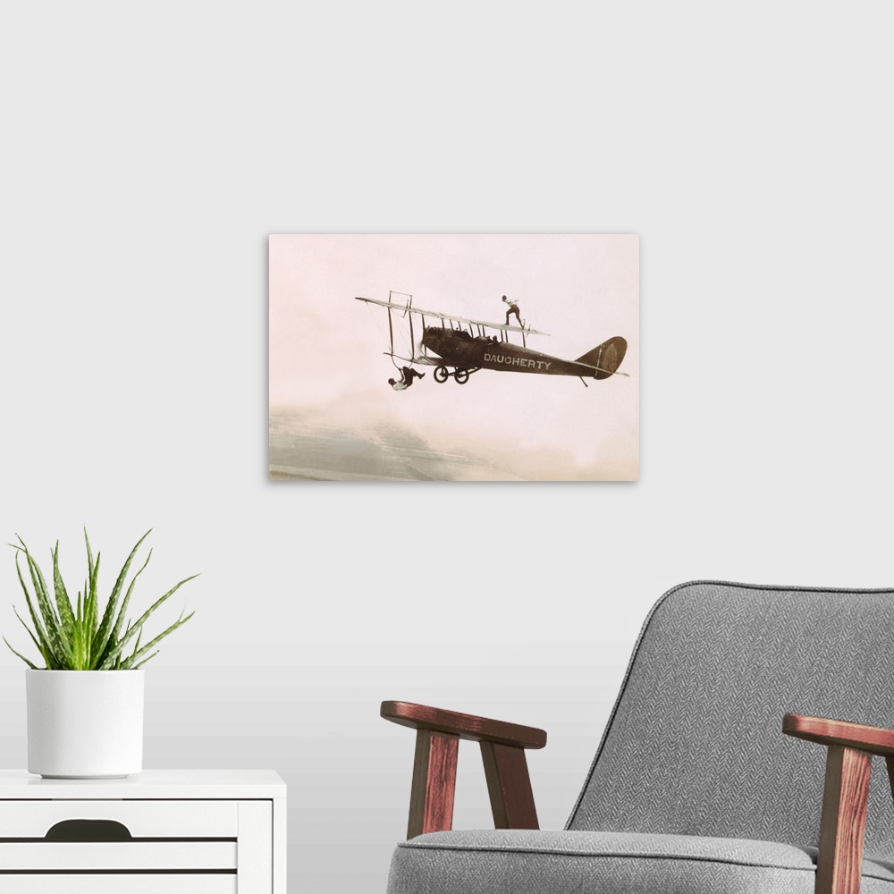 A modern room featuring 1910-1930 - Photograph of a Wingwalkers on a Biplane - Image by K.J. Historical/CORBIS