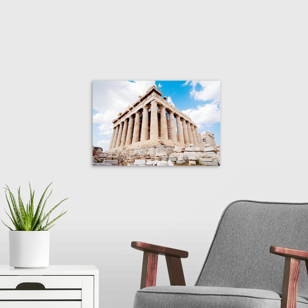 A modern room featuring The Parthenon