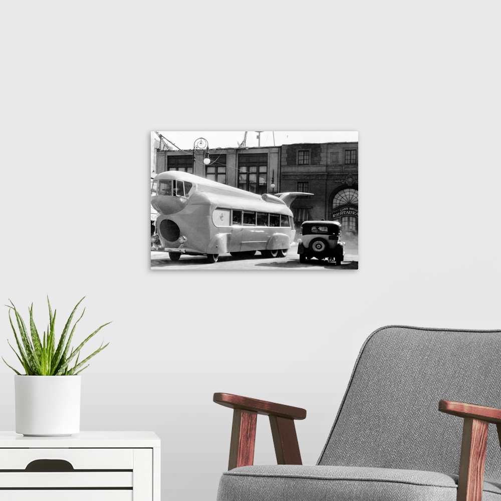 A modern room featuring Ultra Modernistic Bus
