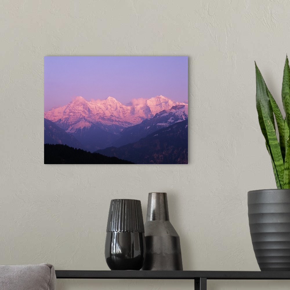 A modern room featuring View of Bernese Alps