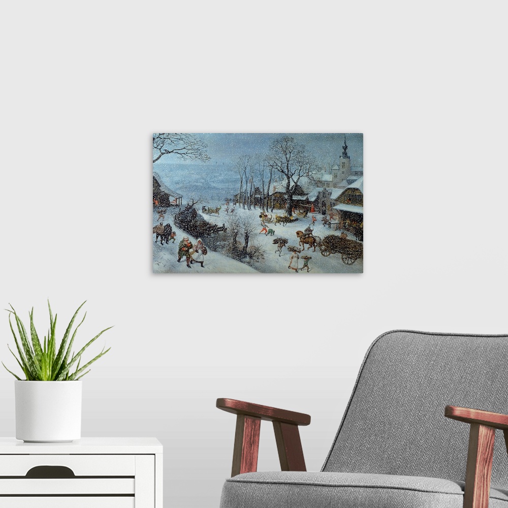 Winter Landscape by Lucas van Valckenborch Wall Art, Canvas Prints ...