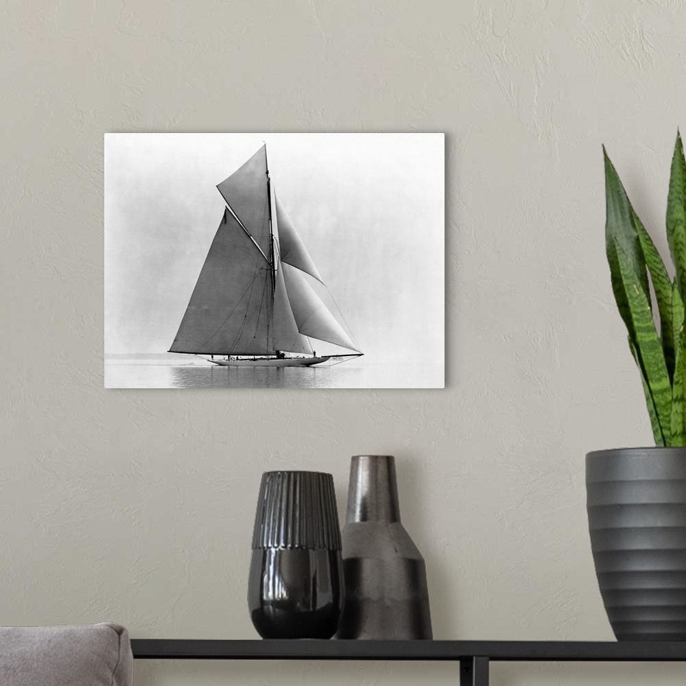 Yacht Reliance At Full Sail Wall Art, Canvas Prints, Framed Prints ...