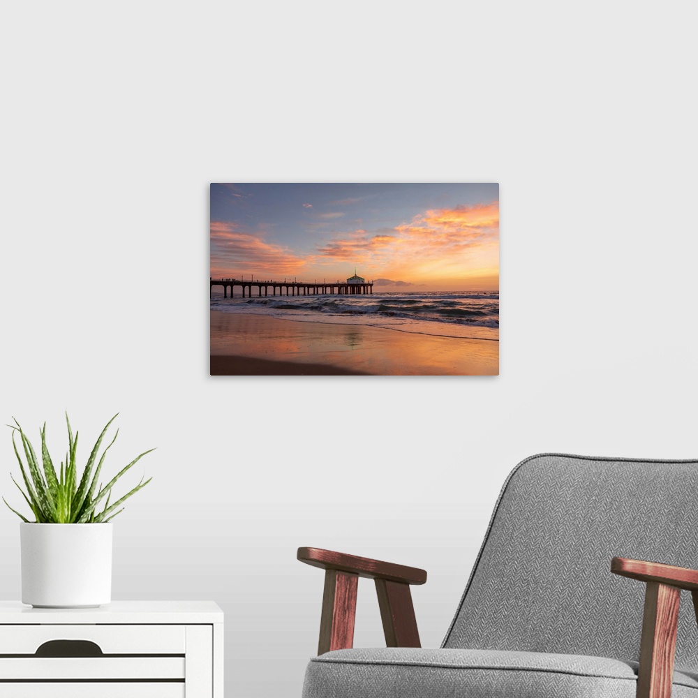A modern room featuring Sunset At The Pier