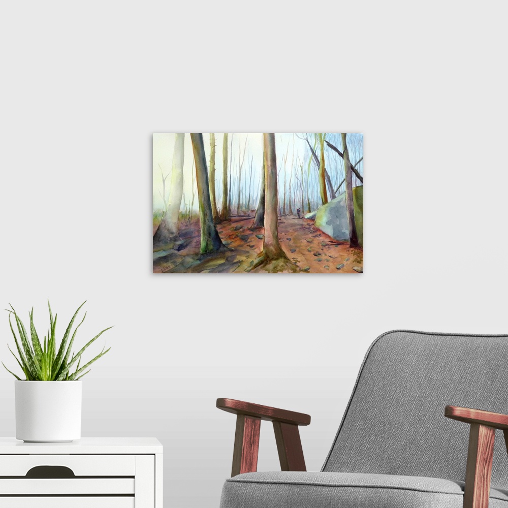 A modern room featuring Walk In The Forest