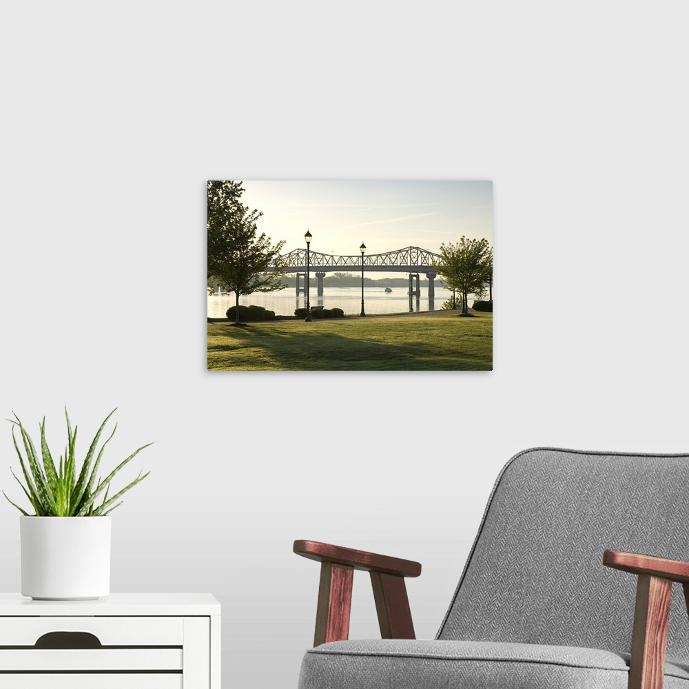 A modern room featuring Alabama / Decatur / Rhodes Ferry Park / 'Steamboat Bill' Memorial Bridge / Sunrise