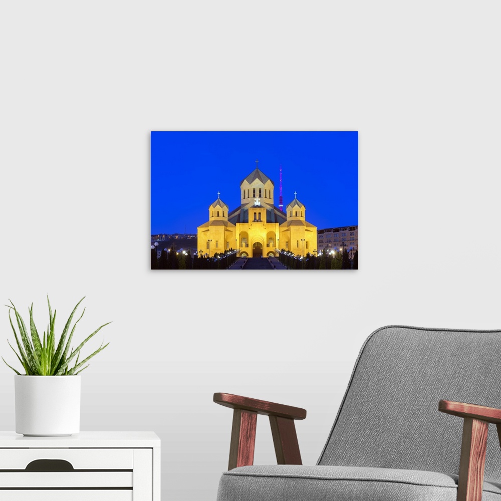 A modern room featuring Eurasia, Caucasus region, Armenia, Yerevan, St Gregory Cathedral.