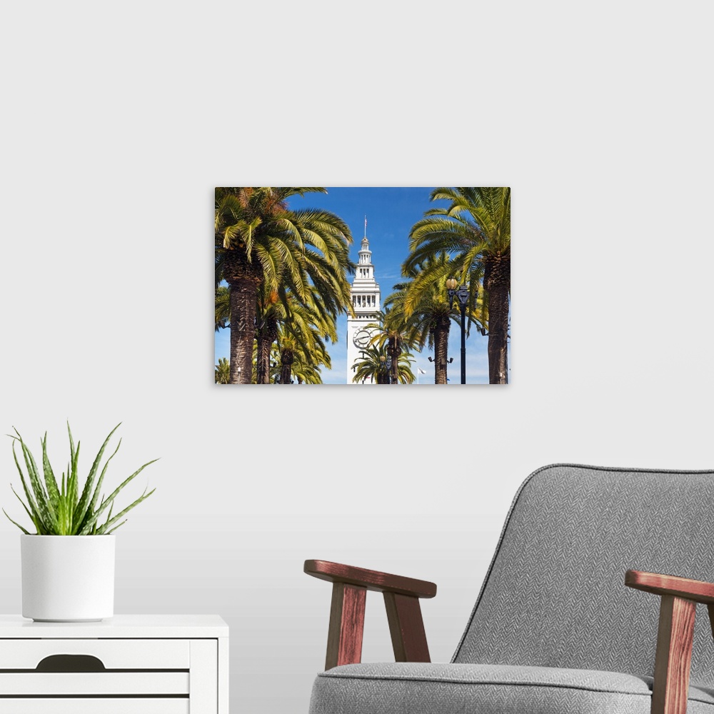 A modern room featuring North America, USA, America, California, San Francisco, Clock tower at the Port of San Francisco.