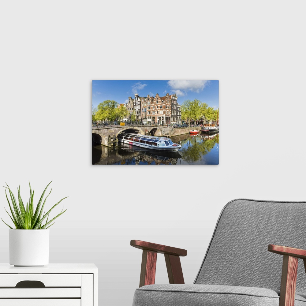 A modern room featuring Canal, Amsterdam, Holland, Netherlands