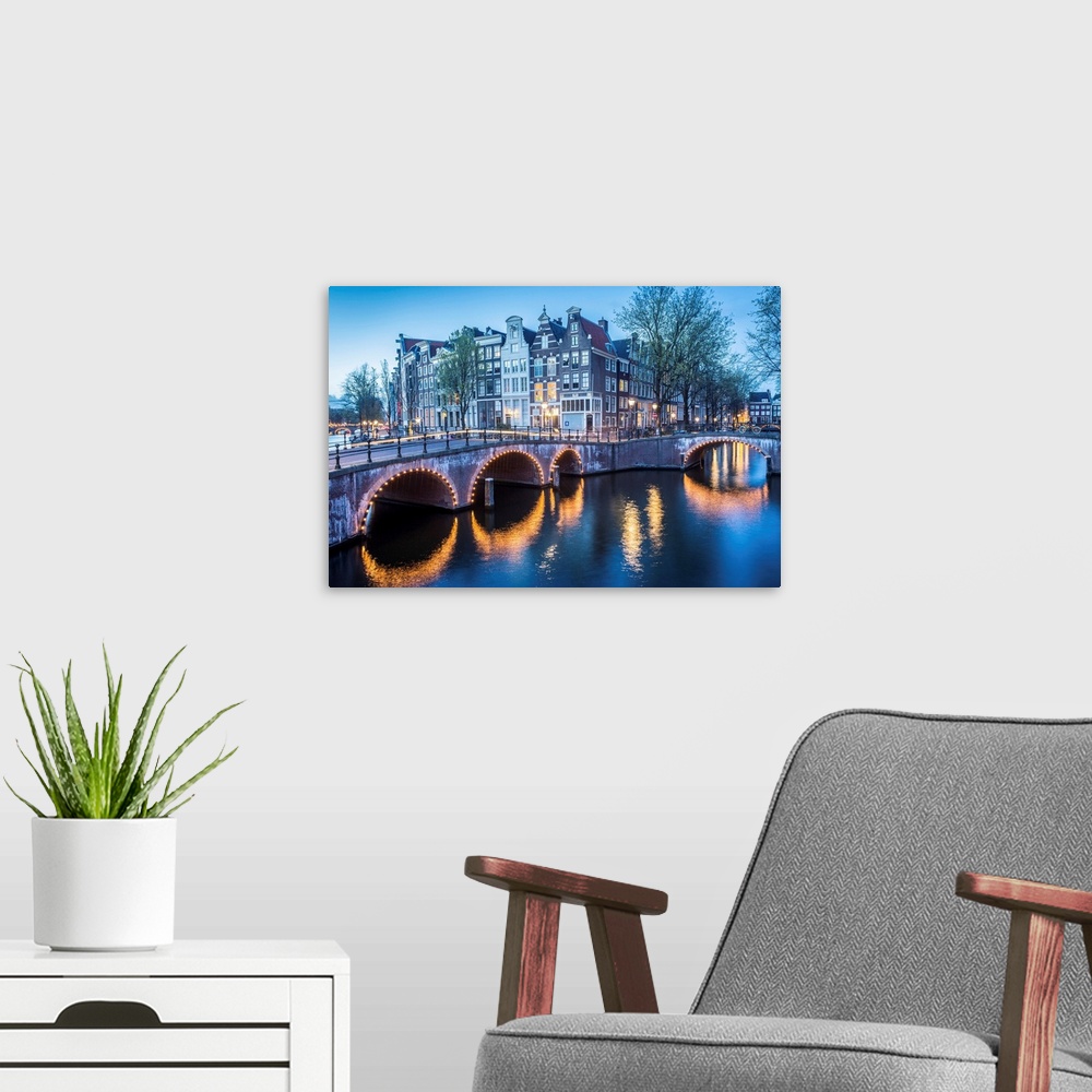 A modern room featuring Canal Crossroads At Keizersgracht, Amsterdam, Netherlands.