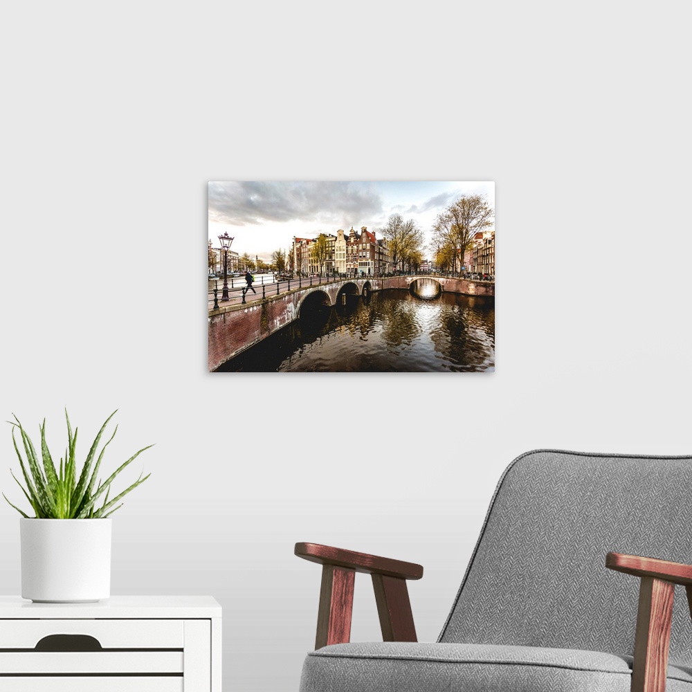 A modern room featuring Canal Crossroads At Keizersgracht, Amsterdam, Netherlands.