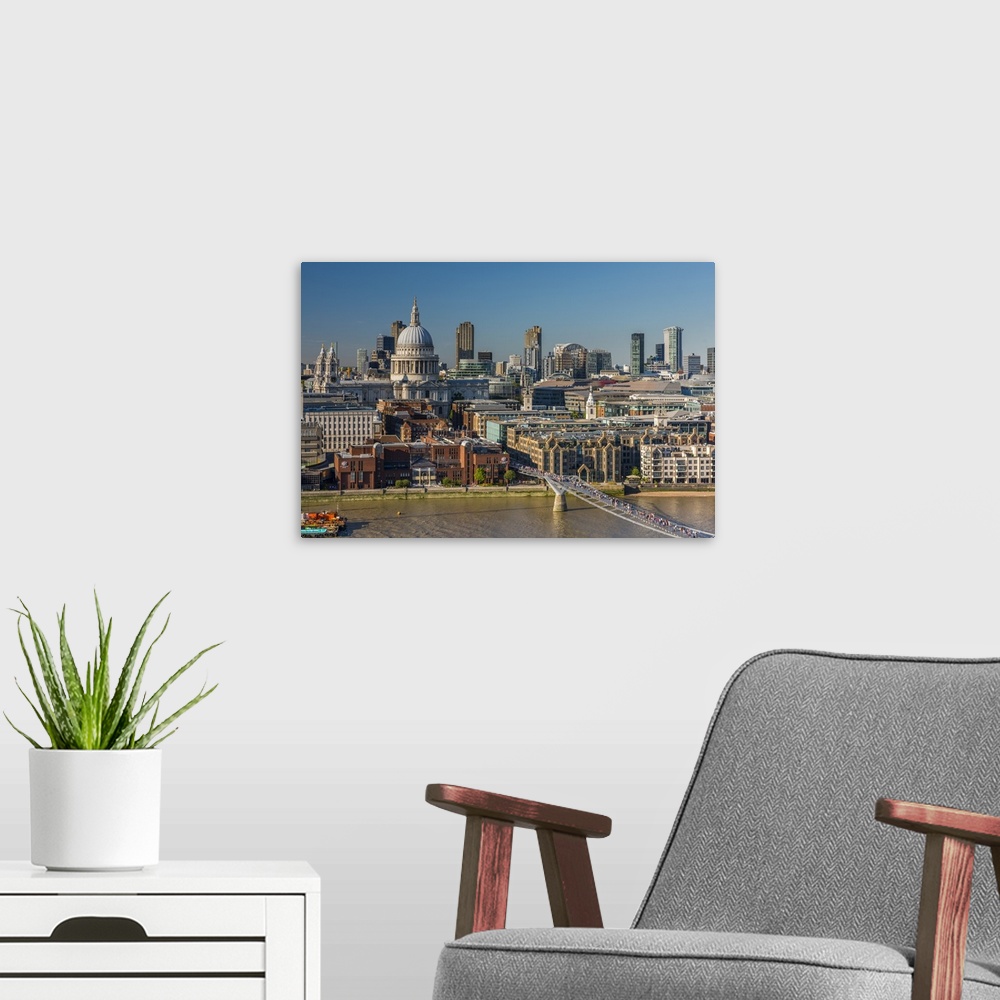A modern room featuring UK, England, London, St. Paul's Cathedral and City of London Skyline.