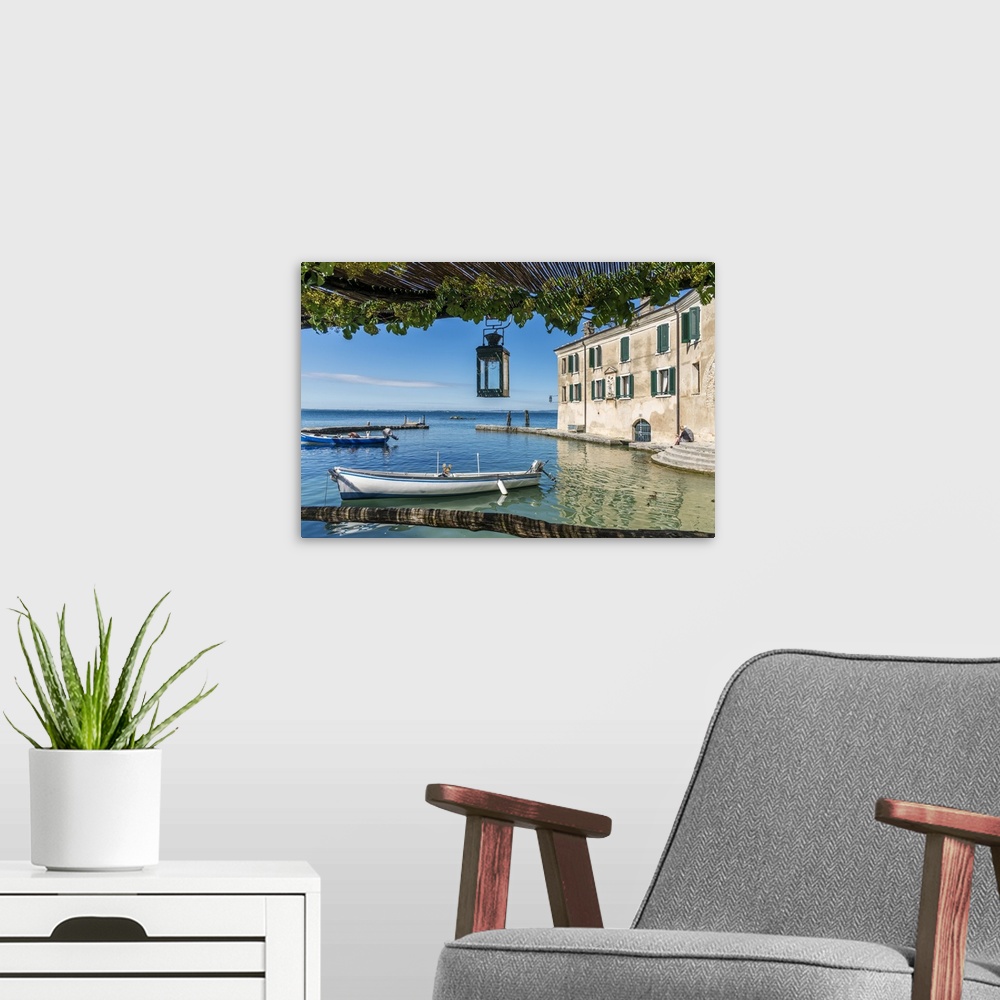 A modern room featuring Europe, Italy, Veneto. Punta San Vigilio at Garda lake.