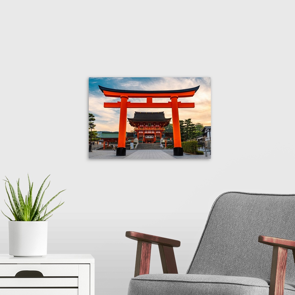 A modern room featuring Fushimi Inari-taisha shrine, Fushimi ward, Kyoto, Kyoto prefecture, Kansai region, Japan.