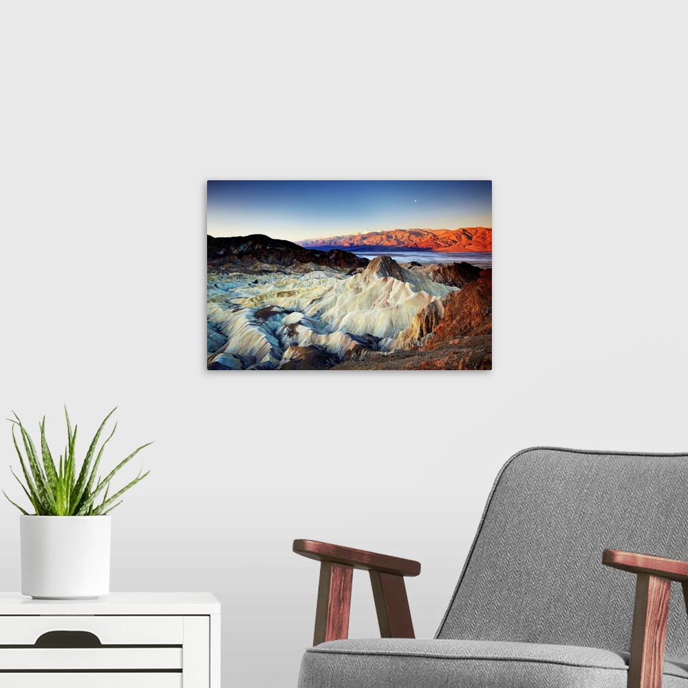 A modern room featuring Manly Beacon, Death Valley National Park, California, Usa