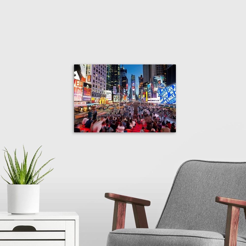 A modern room featuring USA, New York City, Manhattan,  Times Square