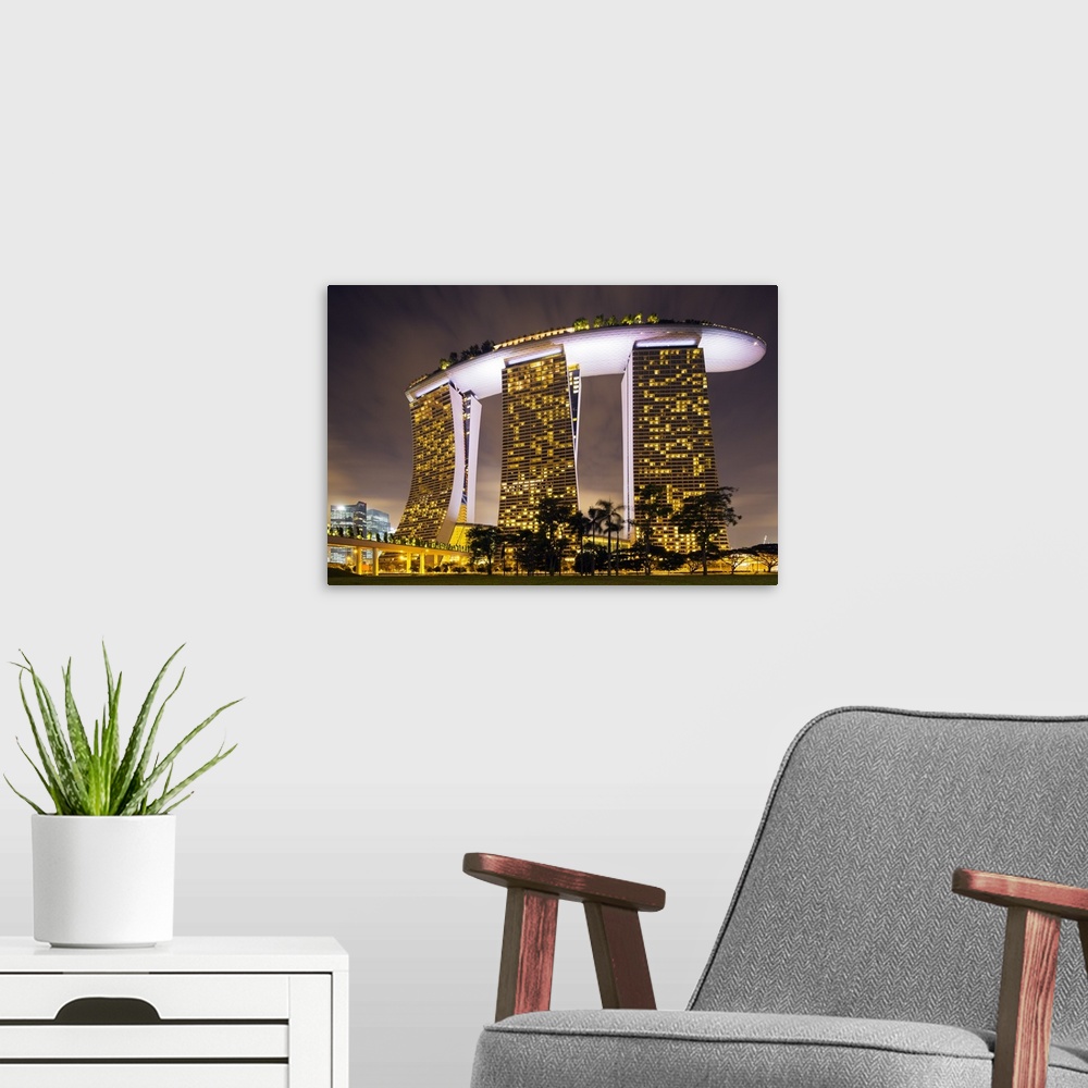 A modern room featuring South East Asia, Singapore, South East Asia, Singapore, Marina Bay Sands.