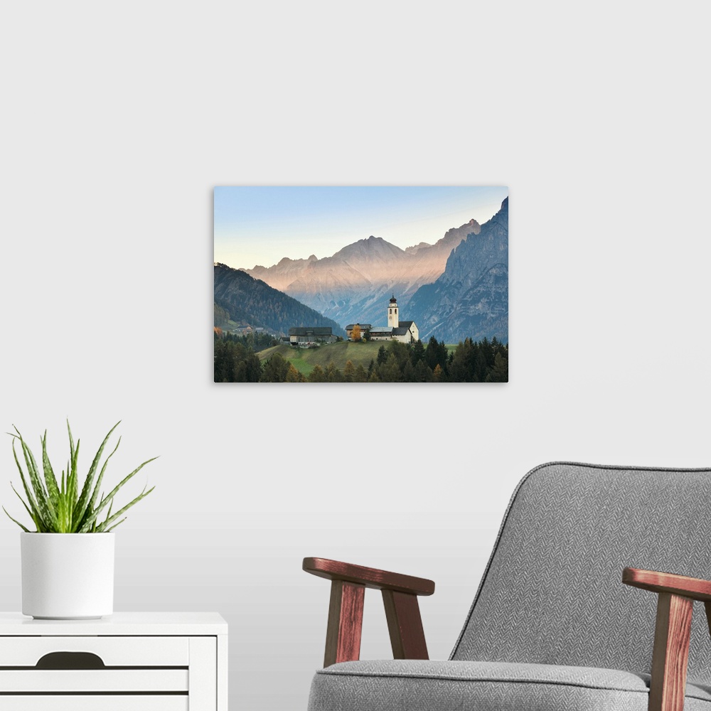 A modern room featuring The Village Of Corte/Curt In The Valley Of Marebbe/Enneberg, Bolzano, Alto Adige, Sudtirol, Italy