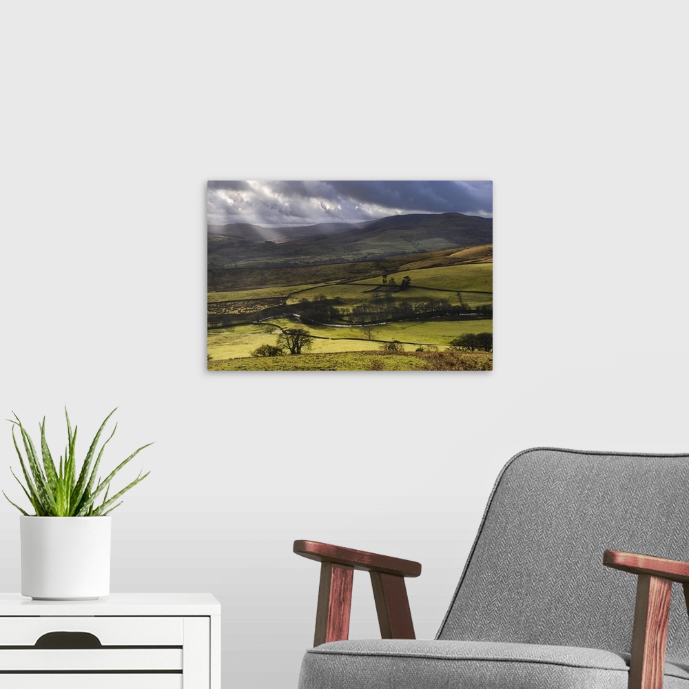 A modern room featuring Traditional Drystone wall and farming in Swaledale, Yorkshire Dales National Park.