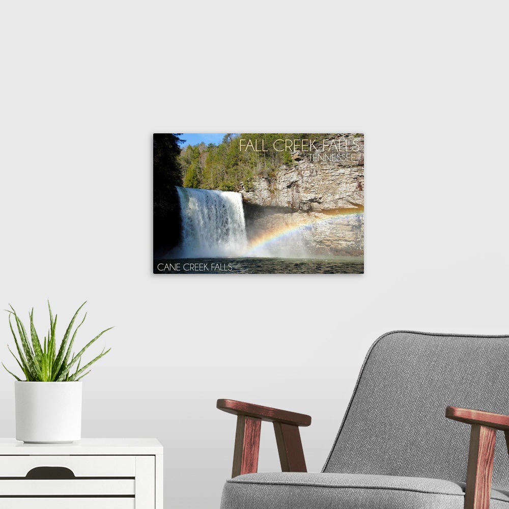 A modern room featuring Fall Creek Falls State Park, Tennessee, Cane Creek Falls