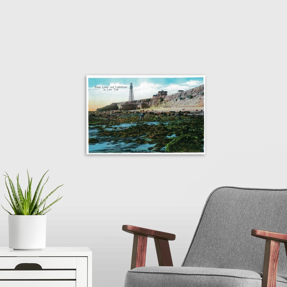 A modern room featuring Point Loma and Lighthouse at Low Tide, San Diego, CA
