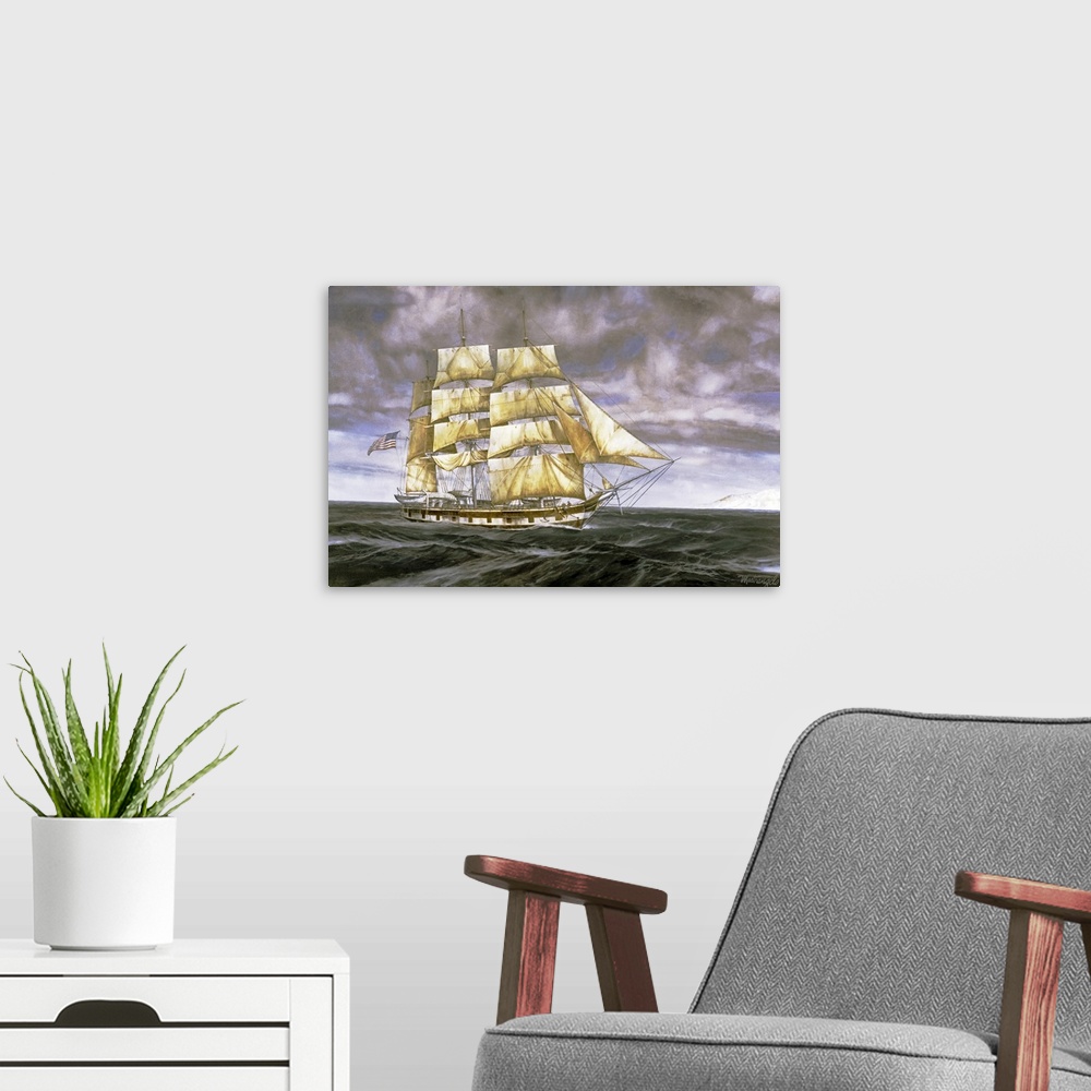 A modern room featuring Whale Ship