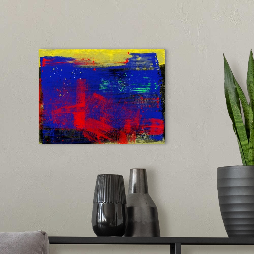 A modern room featuring Abstract Color Study II