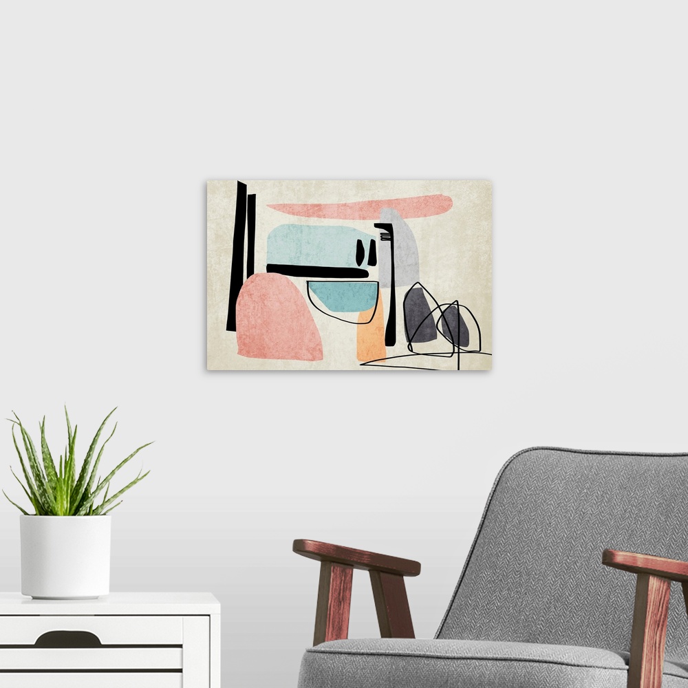 A modern room featuring Abstract Thoughts 3
