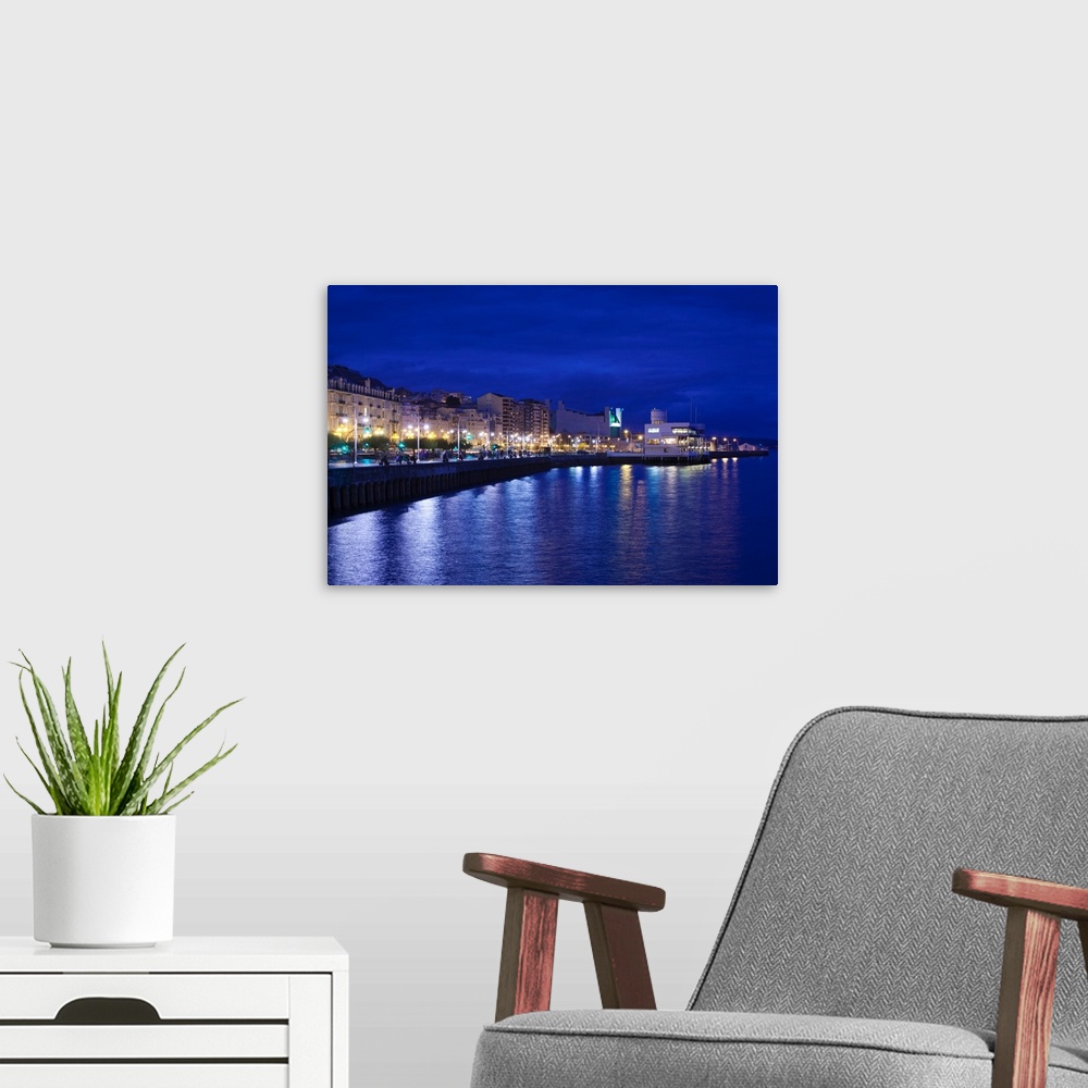 A modern room featuring Buildings at the waterfront, Santander, Cantabria Province, Spain