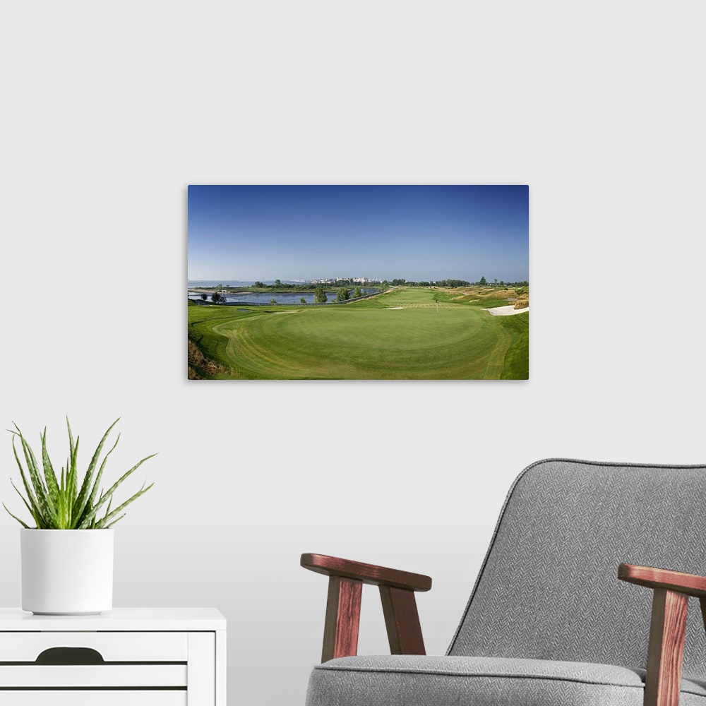 A modern room featuring Golf course, Liberty National Golf Course, Jersey City, New Jersey