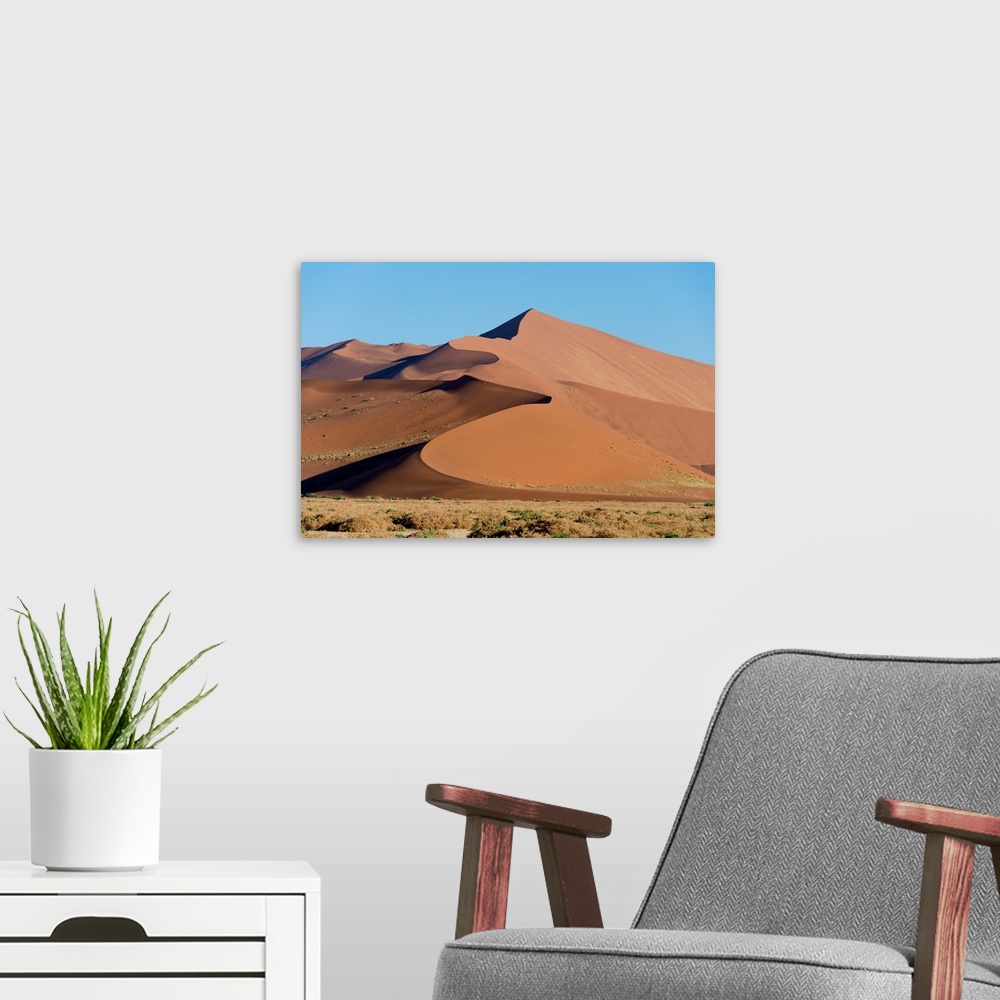 A modern room featuring Sand dunes, Sossusvlei, Namib Desert, Namib-Naukluft National Park, Namibia