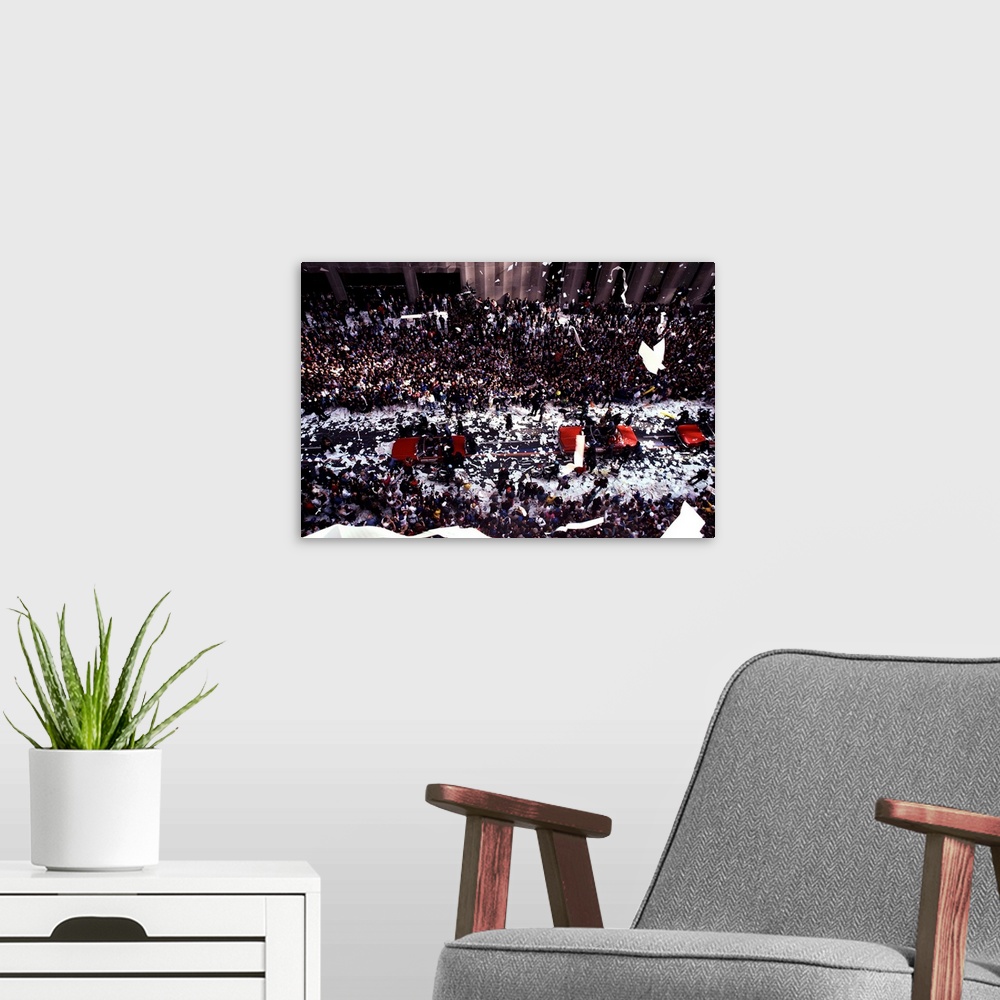 A modern room featuring Ticker-Tape Parade