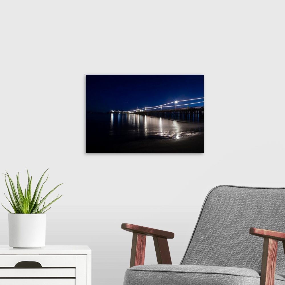 A modern room featuring View of pier at Pacific coast, Cayucos Pier, Cayucos, California, USA