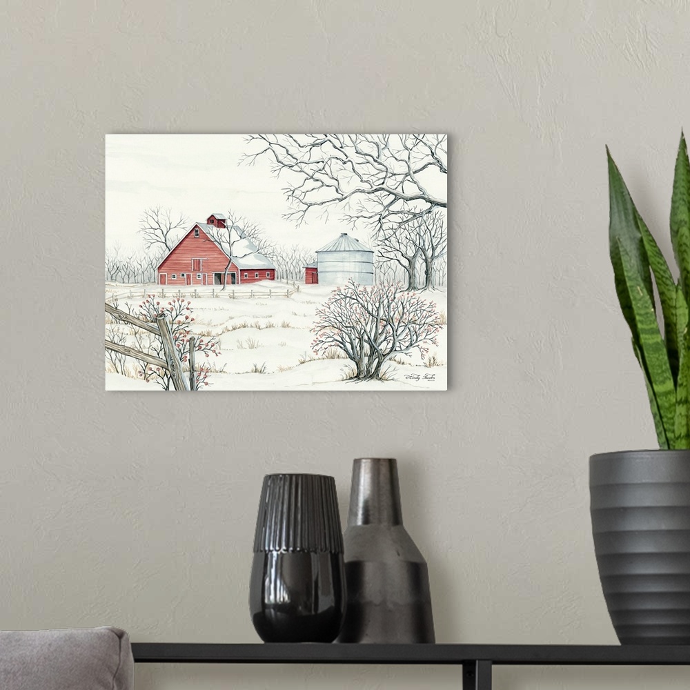 Winter Barn Wall Art, Canvas Prints, Framed Prints, Wall Peels | Great ...