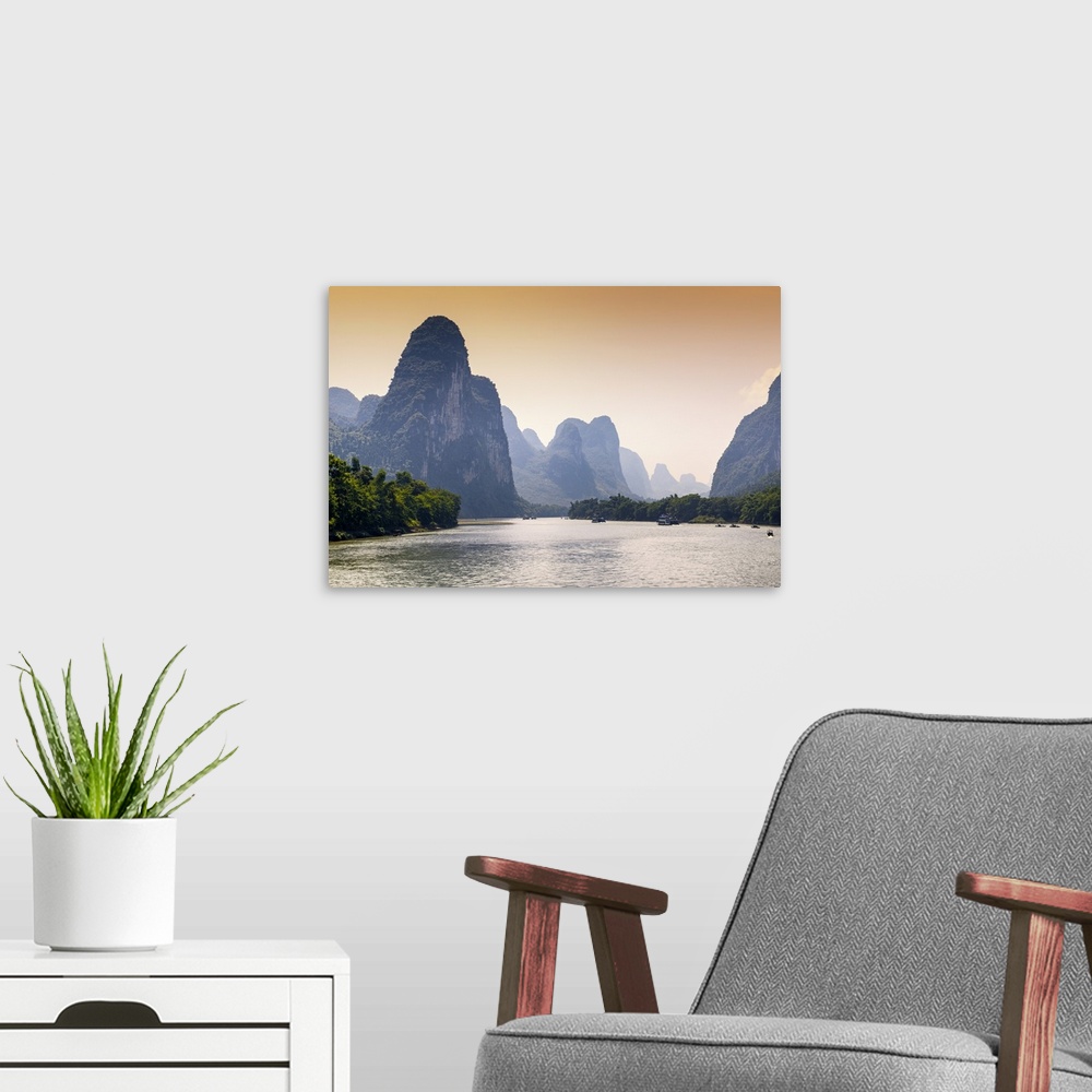 A modern room featuring Yangshuo Li River, China 10MKm2 Collection.