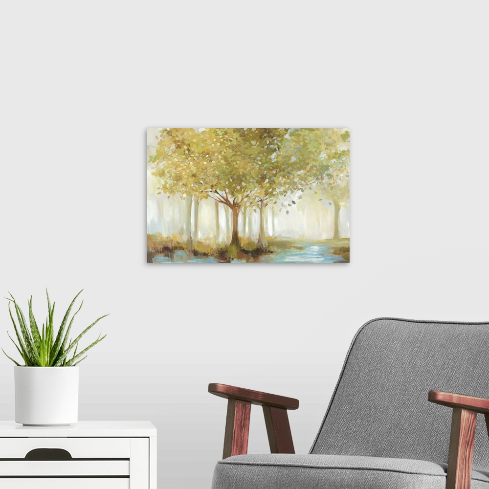 A modern room featuring Forest River