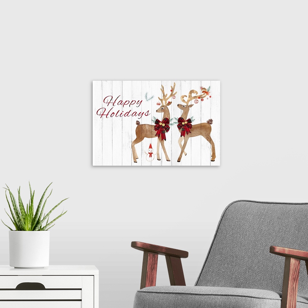 A modern room featuring Holiday Deers