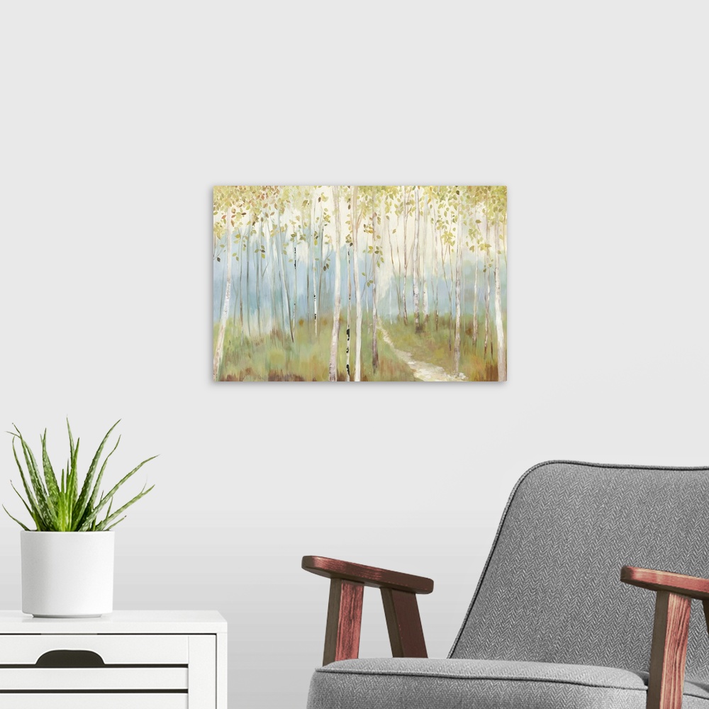 A modern room featuring Sunny Forest