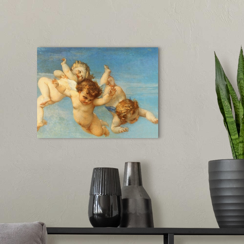 A modern room featuring Birth of Venus, Detail