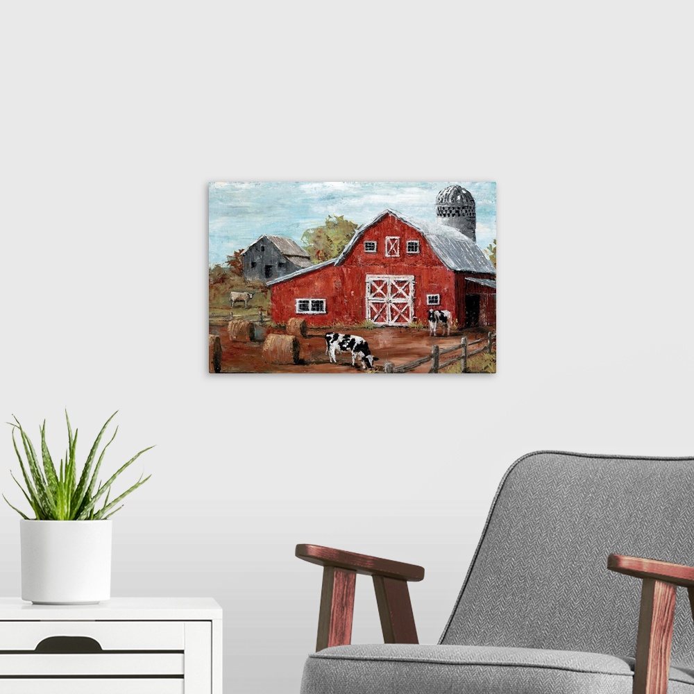 Red Country Barn 18x24 Canvas 