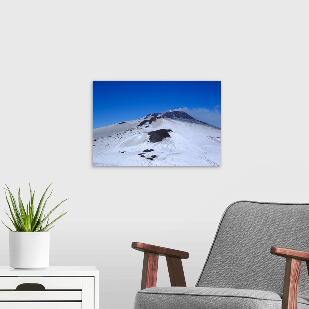 A modern room featuring Active summit craters, Mount Etna, Catania, Sicily, Italy
