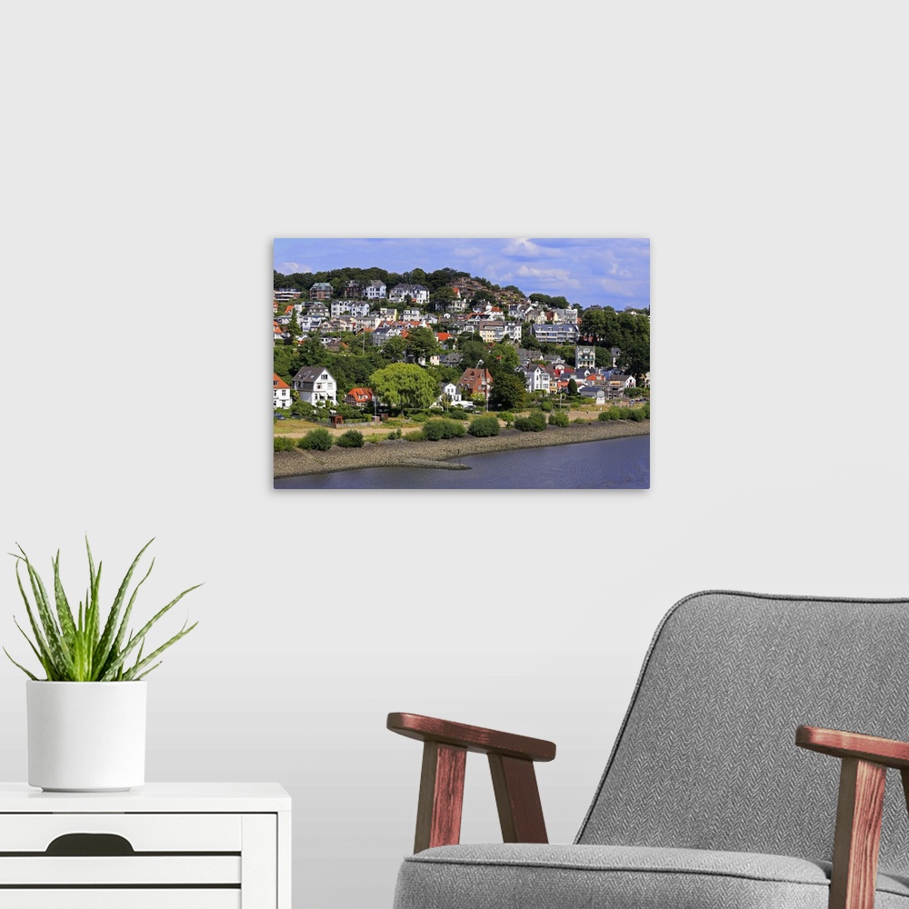 A modern room featuring Blankenese at the Banks of River Elbe, Hamburg, Germany